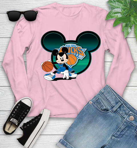 NBA New York Knicks Mickey Mouse Disney Basketball Youth Long Sleeve 10
