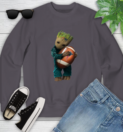 NFL Groot Guardians Of The Galaxy Football Sports New England Patriots Youth Sweatshirt 6