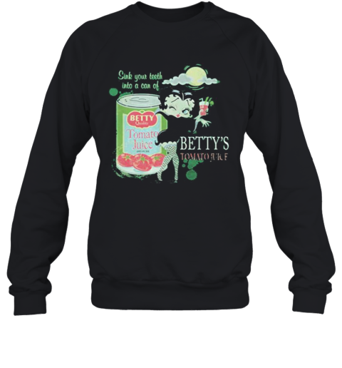 Betty Boop Vampire Betty'S Tomato Juice Youth Sweatshirt