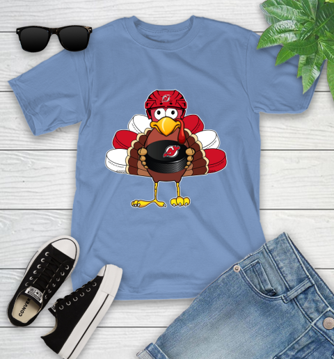 New Jersey Devils Turkey Thanksgiving Day Youth T-Shirt 11