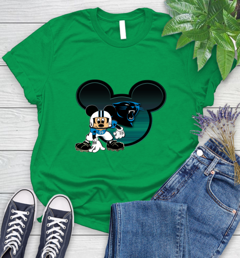 NFL Carolina Panthers Mickey Mouse Disney Football T Shirt Women's T-Shirt 6