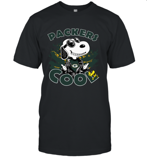 Green Bay Packers Snoopy Joe Cool We're Awesome Unisex Jersey Tee