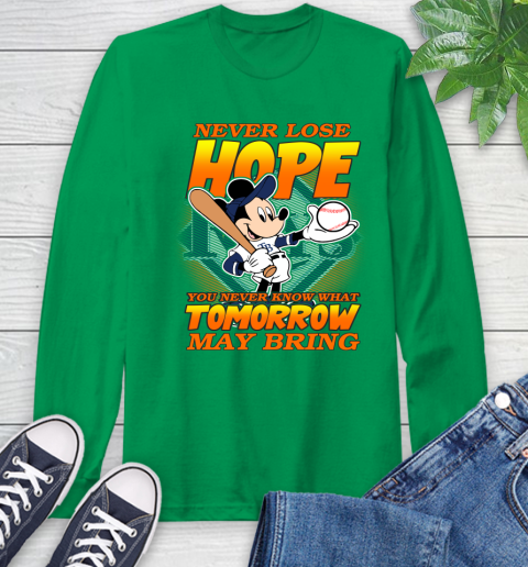 Tampa Bay Rays MLB Baseball Mickey Disney Never Lose Hope Long Sleeve T-Shirt 8