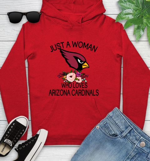 NFL Just A Woman Who Loves Arizona Cardinals Football Sports Youth Hoodie 7