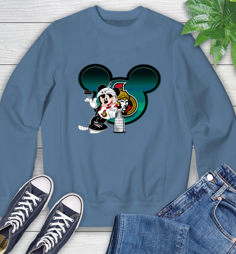 NHL Ottawa Senators Stanley Cup Mickey Mouse Disney Hockey T Shirt Sweatshirt 7