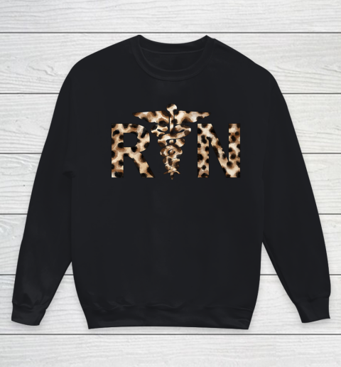 RN In Leopard Print Youth Sweatshirt