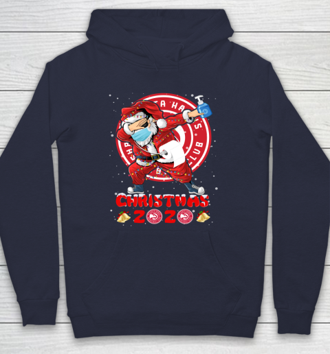 Atlanta Hawks Funny Santa Claus Dabbing Christmas 2020 NBA Hoodie 2