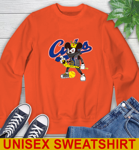 Chicago Cubs MLB Baseball Mickey Peace Sign Sports Sweatshirt 5 Chicago Cubs MLB Baseball Mickey Peace Sign Sports Sweatshirt - Image 5