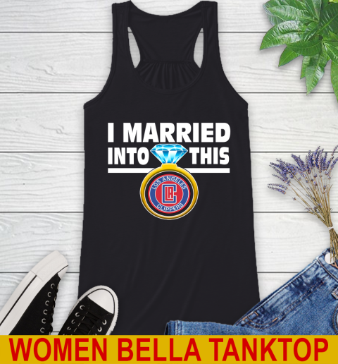 LA Clippers NBA Basketball I Married Into This My Team Sports Racerback Tank