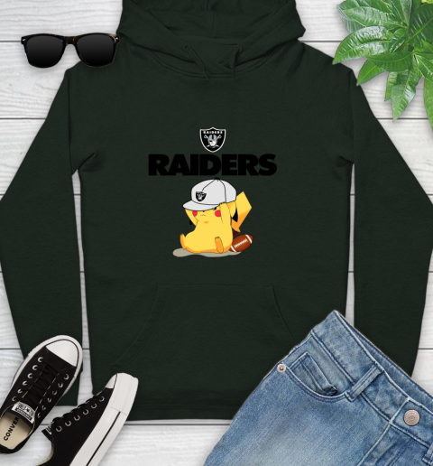 NFL Pikachu Football Sports Oakland Raiders Youth Hoodie 13