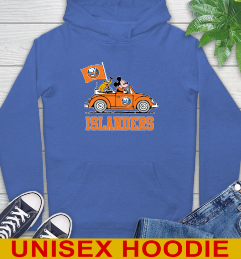 NHL Hockey New York Islanders Pluto Mickey Driving Disney Shirt Hoodie 9