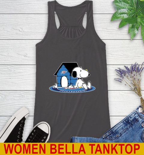 NBA Basketball Oklahoma City Thunder Snoopy The Peanuts Movie Shirt Racerback Tank 12