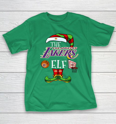 Los Angeles Lakers Christmas ELF Funny NBA T-Shirt 5