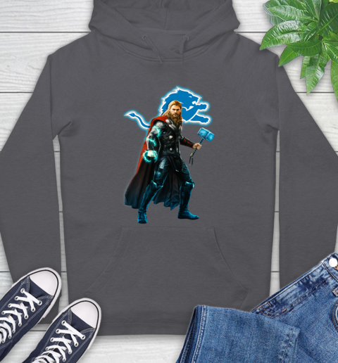 NFL Thor Avengers Endgame Football Detroit Lions Hoodie 7