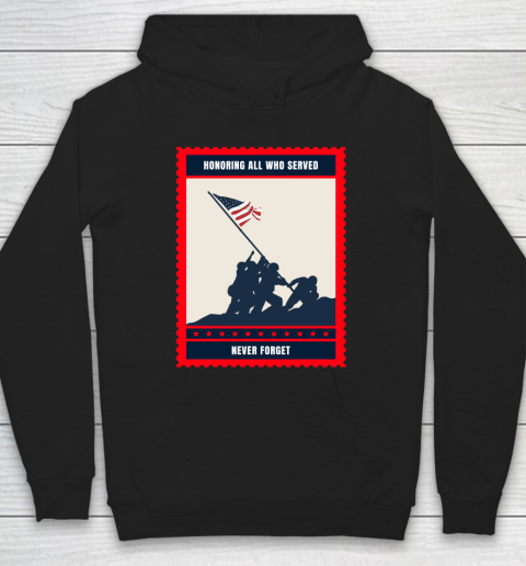 Independence Day 4th Of July HONORING ALL WHO SERVED MEMORIAL DAY  POSTAGE STAMP Hoodie