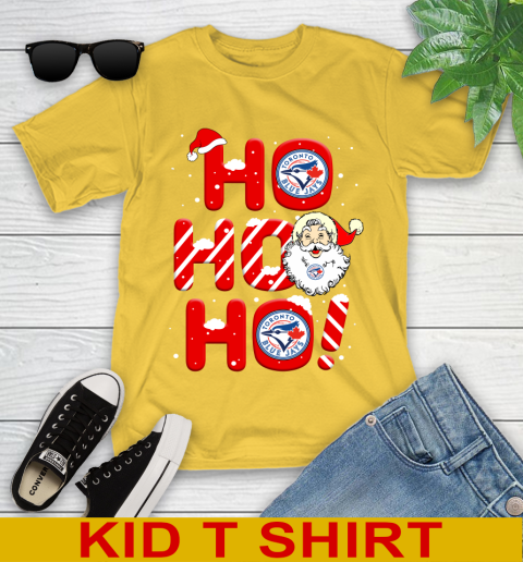 Toronto Blue Jays MLB Baseball Ho Ho Ho Santa Claus Merry Christmas Shirt Youth T-Shirt 9