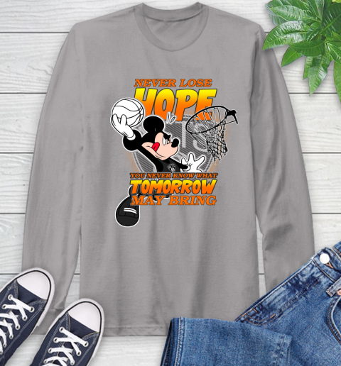 Brooklyn Nets NBA Basketball Mickey Disney Never Lose Hope Long Sleeve T-Shirt 6