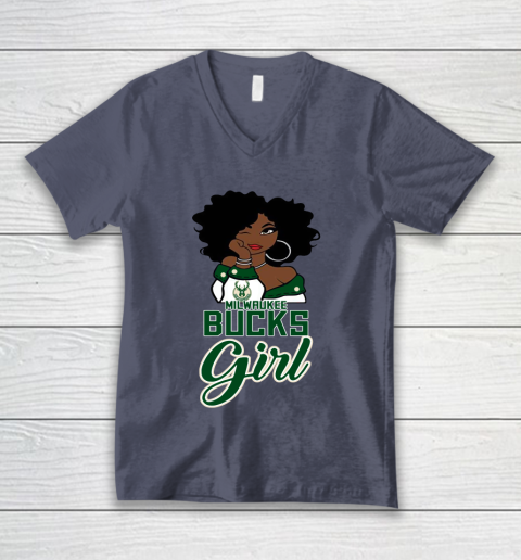 Milwaukee Bucks Girl NBA V-Neck T-Shirt 8