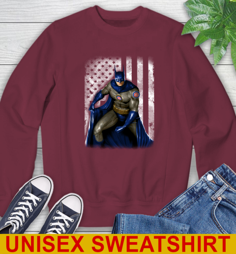 Chicago Cubs MLB Baseball Batman DC American Flag Shirt Sweatshirt 6