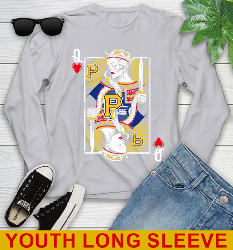 MLB Baseball Pittsburgh Pirates The Queen Of Hearts Card Shirt Youth Long Sleeve 5