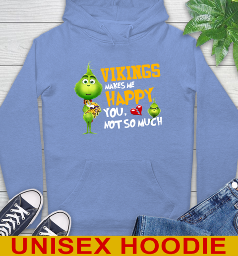 NFL Minnesota Vikings Makes Me Happy You Not So Much Grinch Football Sports Hoodie 11