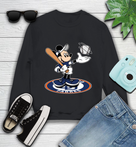 MLB Baseball San Diego Padres Cheerful Mickey Disney Shirt Youth Sweatshirt