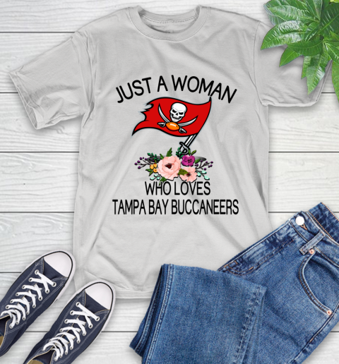 NFL Just A Woman Who Loves Tampa Bay Buccaneers Football Sports T-Shirt