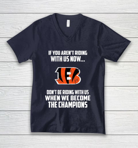 NFL Cincinnati Bengals Football We Become The Champions V-Neck T-Shirt 2