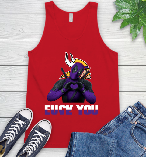 NHL Minnesota Vikings Deadpool Love You Fuck You Football Sports Tank Top 5