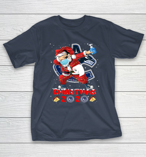 Vancouver Canucks Funny Santa Claus Dabbing Christmas 2020 NHL T-Shirt 3