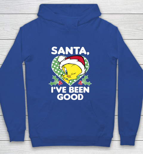 Looney Tunes Christmas Tweety Bird Santa I ve Been Good Youth Hoodie 6