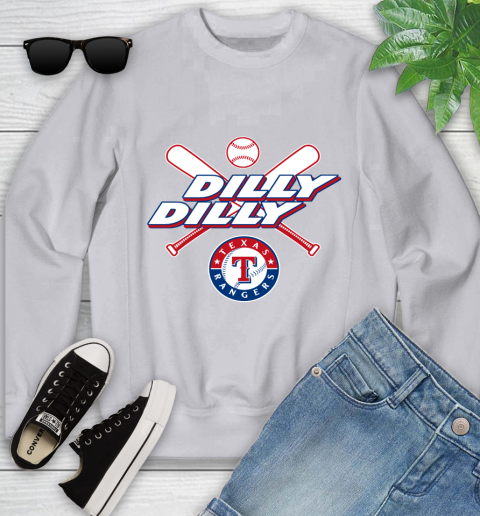 MLB Texas Rangers Dilly Dilly Baseball Sports Youth Sweatshirt 4
