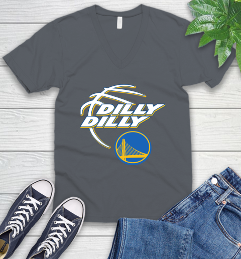 NBA Golden State Warriors Dilly Dilly Basketball Sports V-Neck T-Shirt 5