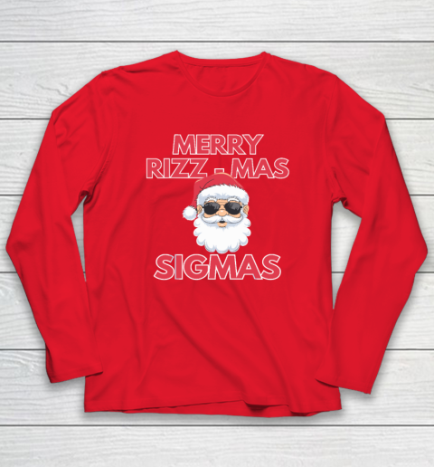 Merry Rizz Mas Sigmas Gen Alpha Middle School Christmas Long Sleeve T-Shirt 6