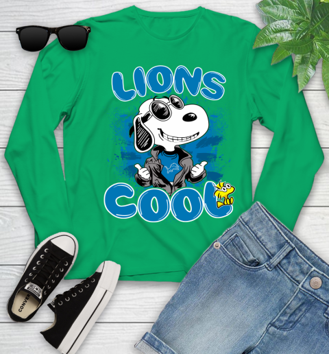 NFL Football Detroit Lions Cool Snoopy Shirt Youth Long Sleeve 6