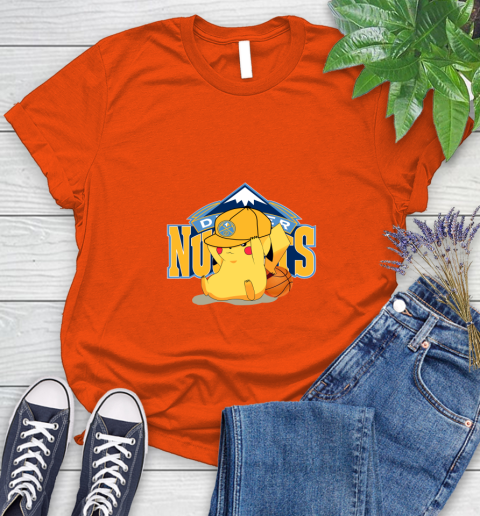 NBA Pikachu Basketball Sports Denver Nuggets Women's T-Shirt 4