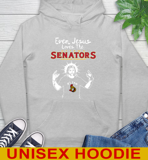 Ottawa Senators NHL Hockey Even Jesus Loves The Senators Shirt Hoodie 6