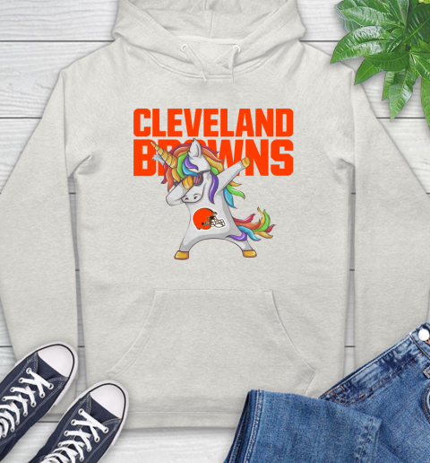 Cleveland Browns NFL Football Funny Unicorn Dabbing Sports Hoodie 12