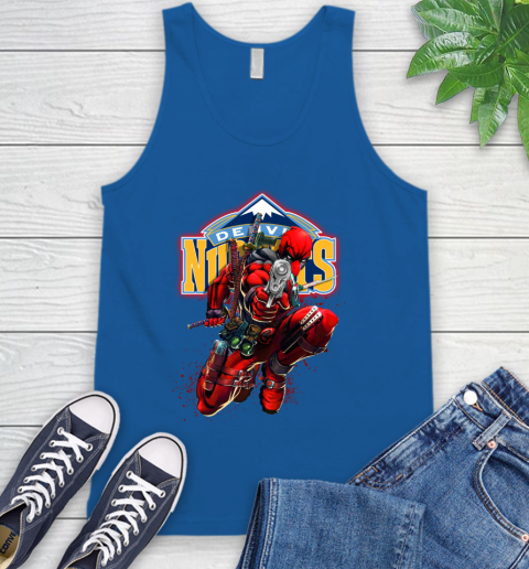 NBA Deadpool Marvel Comics Sports Basketball Denver Nuggets Tank Top 5