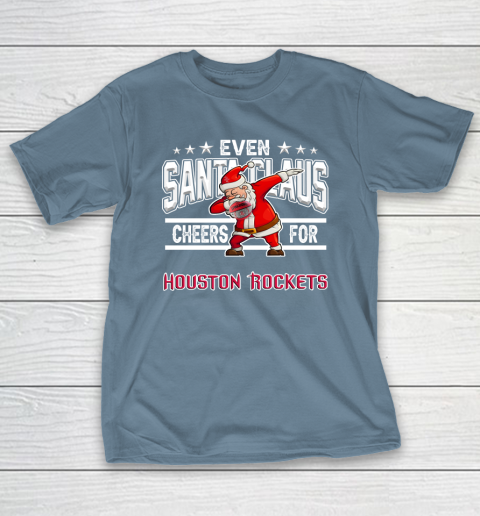 Houston Rockets Even Santa Claus Cheers For Christmas NBA T-Shirt 6