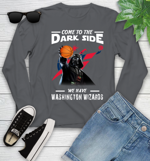 NBA Come To The Dark Side We Have Washington Wizards Star Wars Darth Vader Basketball Youth Long Sleeve 9