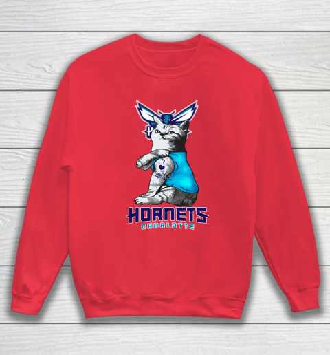 NBA Basketball My Cat Loves Charlotte Hornets Sweatshirt 7