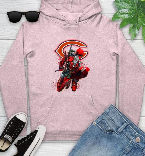 NFL Deadpool Marvel Comics Sports Football Chicago Bears Youth Hoodie 10