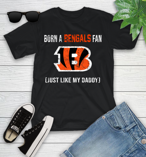 NFL Cincinnati Bengals Football Loyal Fan Just Like My Daddy Shirt Youth T-Shirt