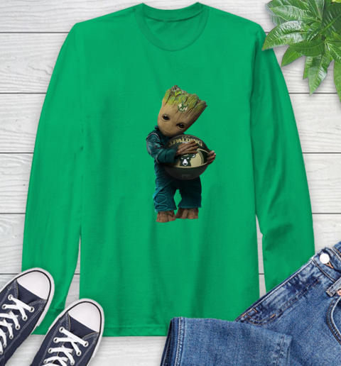 NBA Groot Guardians Of The Galaxy Basketball Sports Milwaukee Bucks Long Sleeve T-Shirt 7