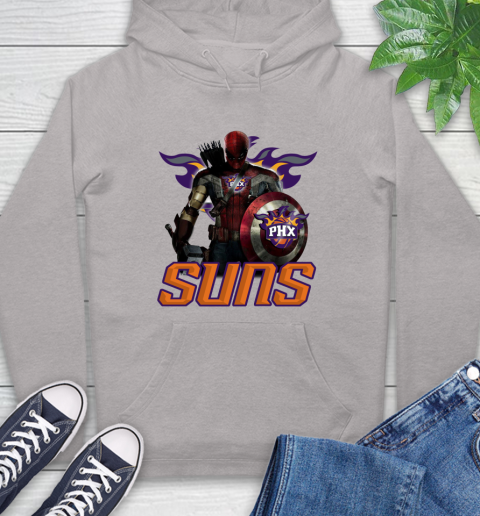 Phoenix Suns NBA Basketball Captain America Thor Spider Man Hawkeye Avengers Hoodie 12