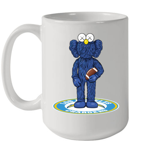 NFL Football Los Angeles Chargers Kaws Bff Blue Figure Shirt Ceramic Mug 15oz