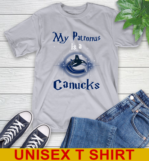 NHL Hockey Harry Potter My Patronus Is A Vancouver Canucks T-Shirt 5