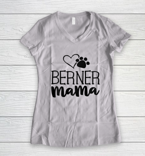 Dog Mom Shirt Berner Mama Shirt Bernese Mountain Dog Gifts Mom Mother Women's V-Neck T-Shirt