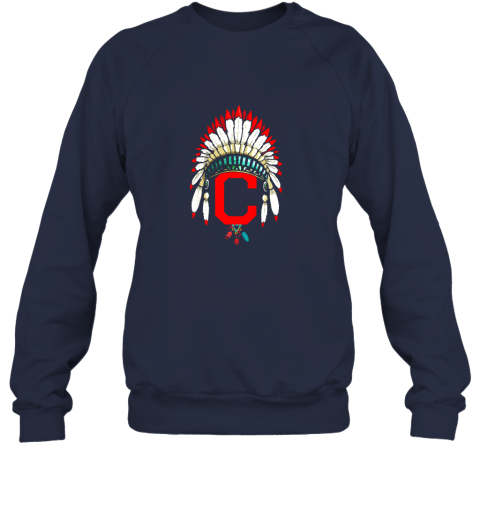 tdya new cleveland hometown indian tribe vintage for baseball sweatshirt 35 front navy
